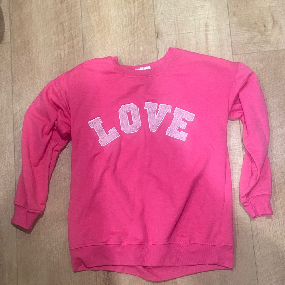Workshop Republic Clothing Pink 'LOVE' Kids Sweatshirt
